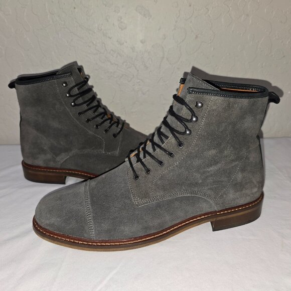 Shoe The Bear Copenhagen Curtis Men's Grey Suede Lace Up Boots Size 45 - Picture 2 of 11